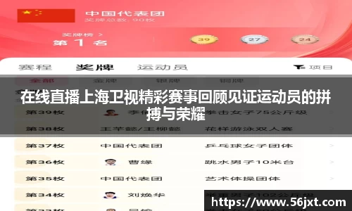 在线直播上海卫视精彩赛事回顾见证运动员的拼搏与荣耀
