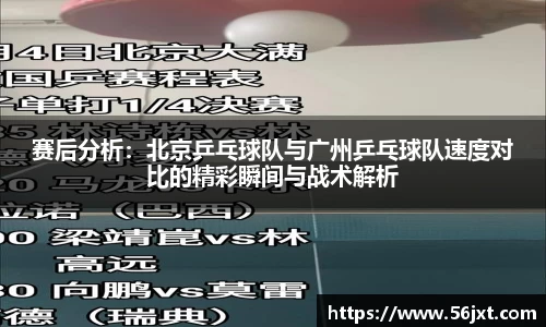 赛后分析：北京乒乓球队与广州乒乓球队速度对比的精彩瞬间与战术解析