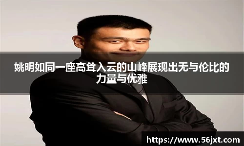 姚明如同一座高耸入云的山峰展现出无与伦比的力量与优雅